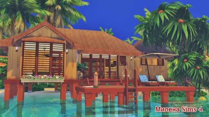 Sims 4 Beach Bungalow at Sims by Mulena
