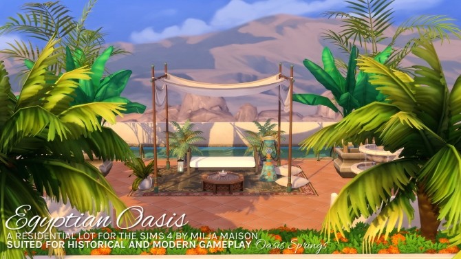 Sims 4 EGYPTIAN OASIS at Milja Maison