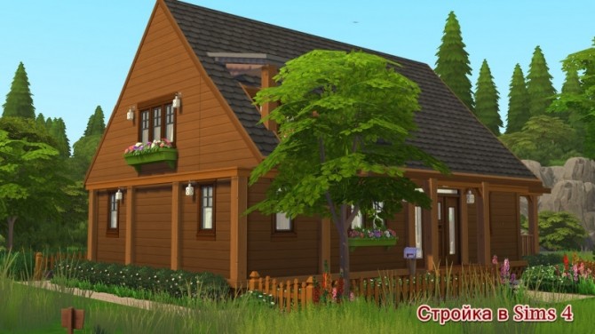 Sims 4 Wooden house at Sims by Mulena