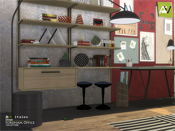 Sims 4 Fordham Office by ArtVitalex at TSR