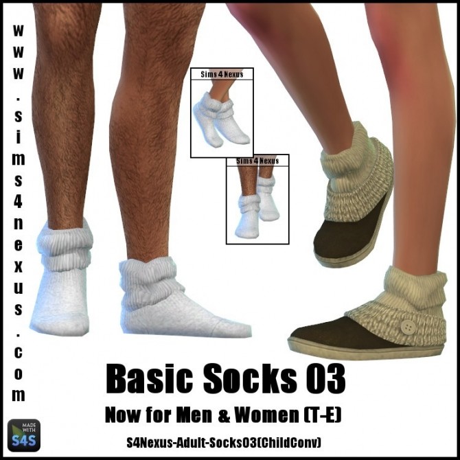 Sims 4 Basic Socks 03 by SamanthaGump at Sims 4 Nexus