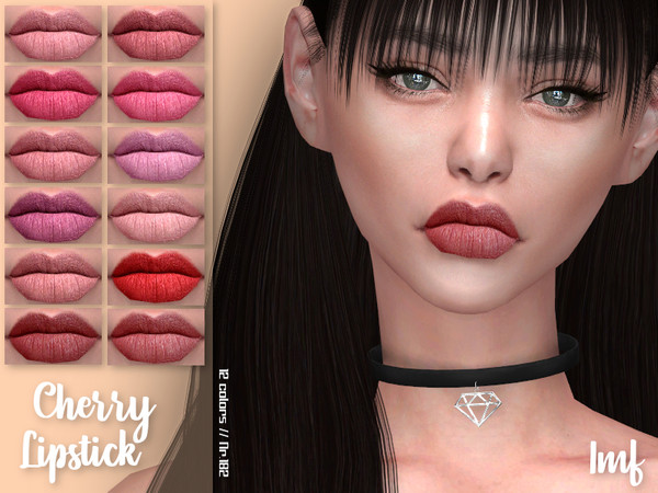 Sims 4 IMF Cherry Lipstick N.182 by IzzieMcFire at TSR