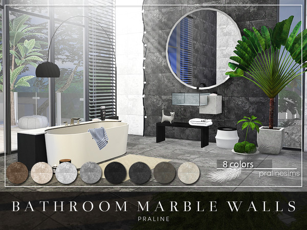 Sims 4 Bathroom Marble Set by Pralinesims at TSR