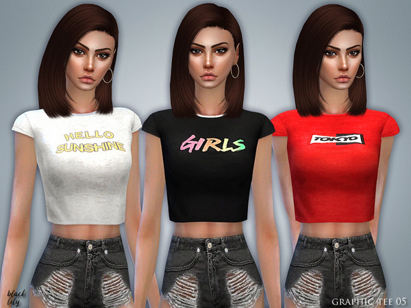 Sims 4 Graphic Tee 05 by Black Lily at TSR