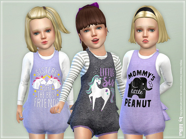 Sims 4 Casual Romper for Toddler by lillka at TSR