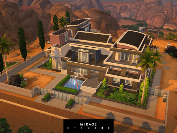 Sims 4 Mirage modern villa by Ettoire at TSR