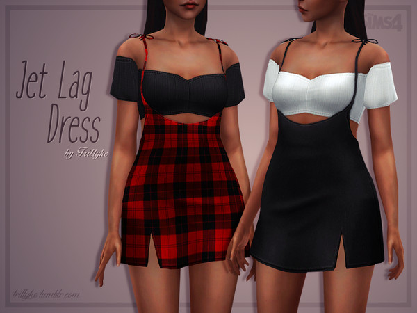 Sims 4 Jet Lag Dress by Trillyke at TSR