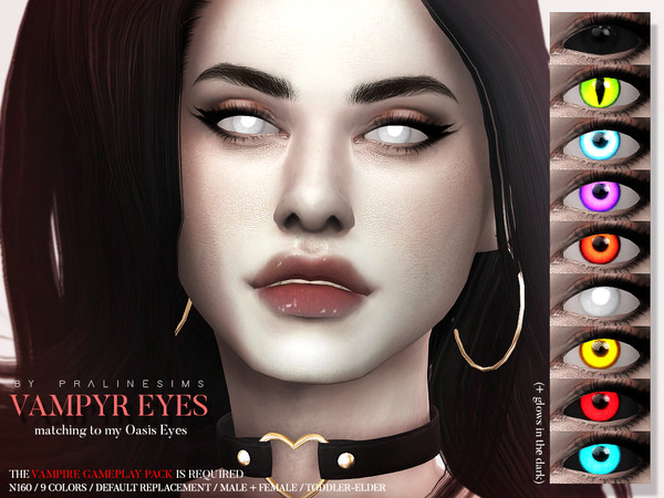 Sims 4 Vampyr Eyes N160 DEFAULT REPLACEMENT by Pralinesims at TSR