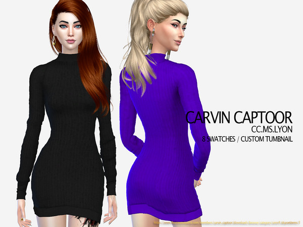 Sims 4 Ms.Lyon dress by carvin captoor at TSR