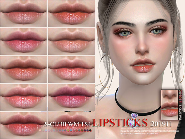 Sims 4 Lipstick 201911 by S Club WM at TSR