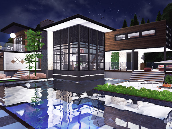 Marsha contemporary house by Rirann at TSR » Sims 4 Updates