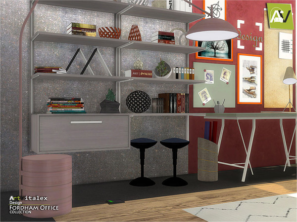Sims 4 Fordham Office by ArtVitalex at TSR