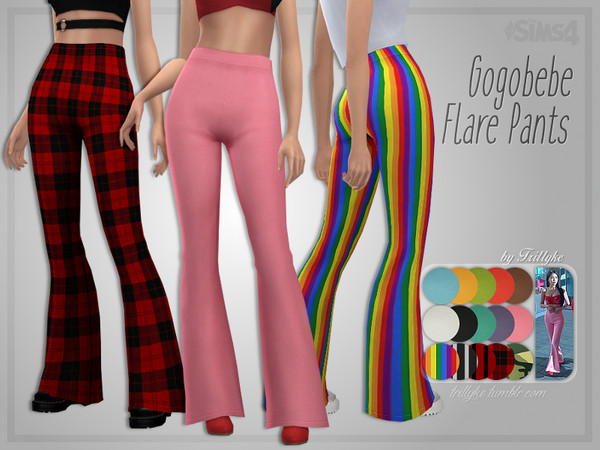 Sims 4 Gogobebe Flare Pants by Trillyke at TSR