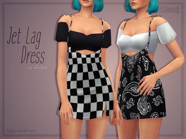 Sims 4 Jet Lag Dress by Trillyke at TSR