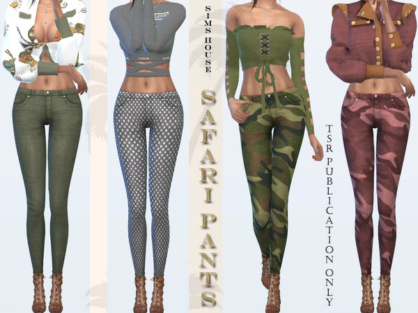 Sims 4 Safari pants by Sims House at TSR