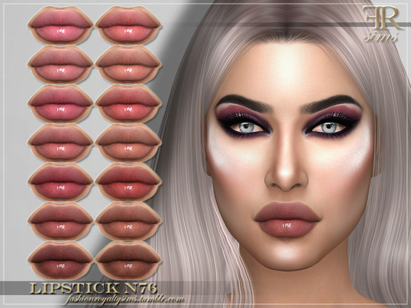 Sims 4 FRS Lipstick N76 by FashionRoyaltySims at TSR