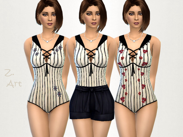 Sims 4 Bodyform 03 retro bodysuit by Zuckerschnute20 at TSR
