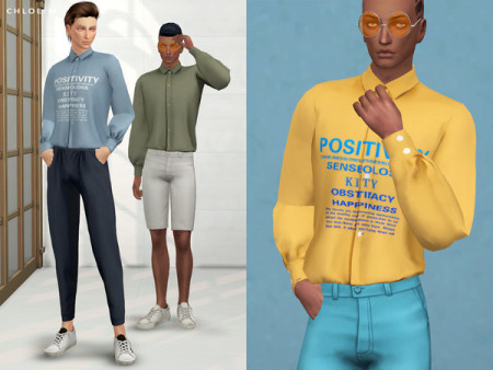 Blouse Male by ChloeMMM at TSR » Sims 4 Updates