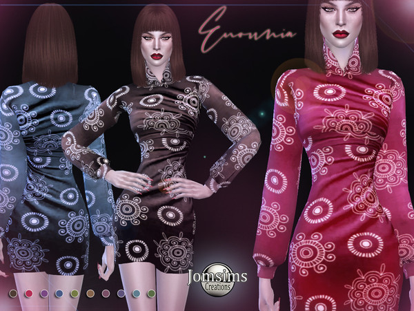 Sims 4 Enounia dress by jomsims at TSR