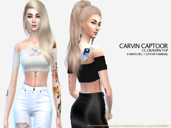 Sims 4 Okaspen Top by carvin captoor at TSR