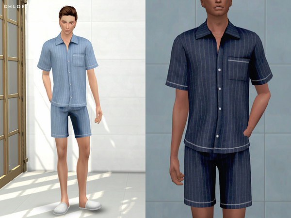 Sims 4 Pajama Male by ChloeMMM at TSR