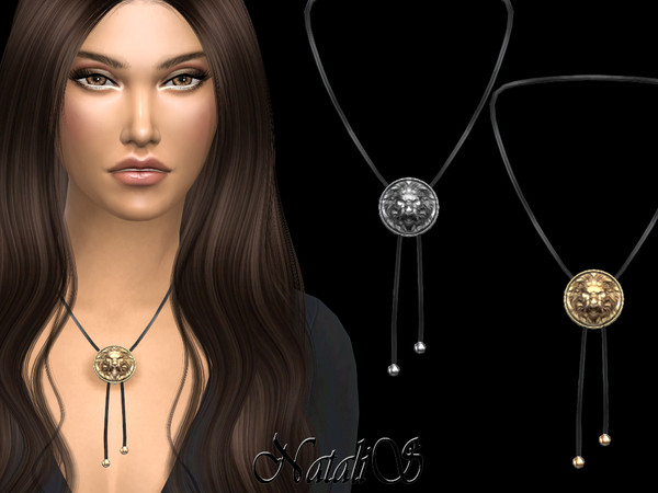 Sims 4 Lion necklace by NataliS at TSR