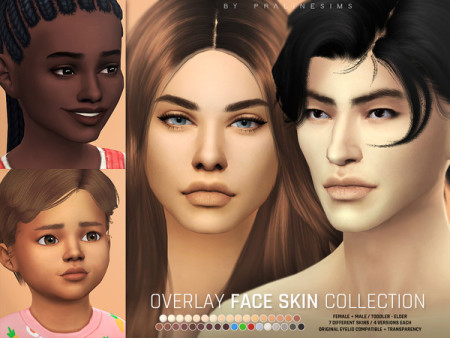 Overlay Face Skin Collection by Pralinesims at TSR