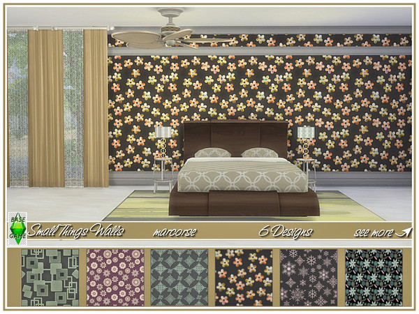 Sims 4 Small Things Walls by marcorse at TSR