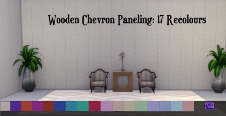 Wooden Chevron Paneling 17 Colours by wendy35pearly at Mod The Sims