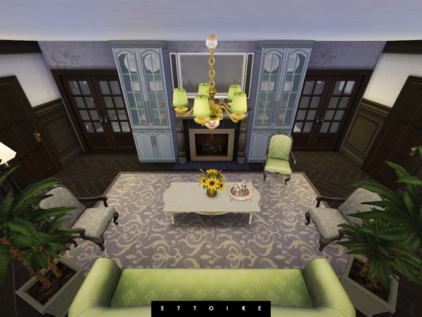 Sims 4 Compact Luxury house by Ettoire at TSR