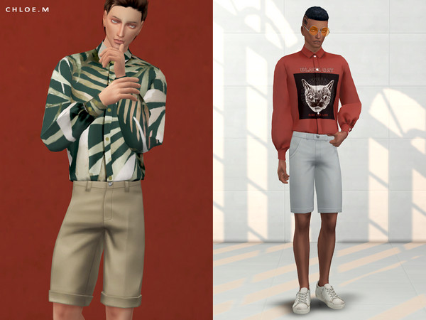 Sims 4 Blouse Male 02 by ChloeMMM at TSR