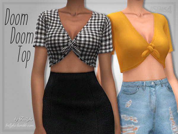 Sims 4 Doom Doom Top by Trillyke at TSR
