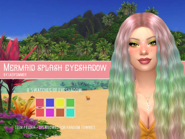 Sims 4 Mermaid Splash Eyeshadow by LadySimmer94 at TSR