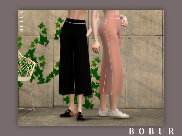 Sims 4 Bella wide pants by Bobur3 at TSR