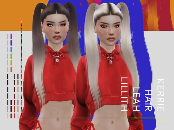 Sims 4 Kerrie Hair by LeahLillith at TSR