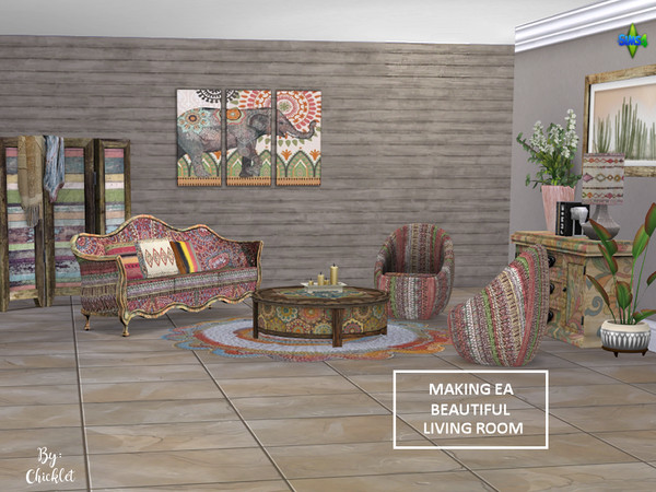 Sims 4 Making EA Beautiful Living Room Set by Chicklet453681 at TSR