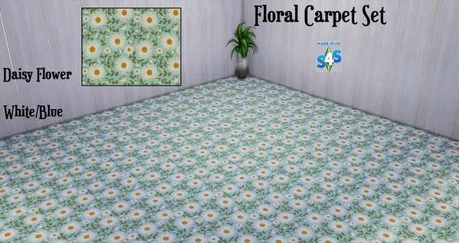 Sims 4 Mixed Floral Carpet SET by wendy35pearly at Mod The Sims