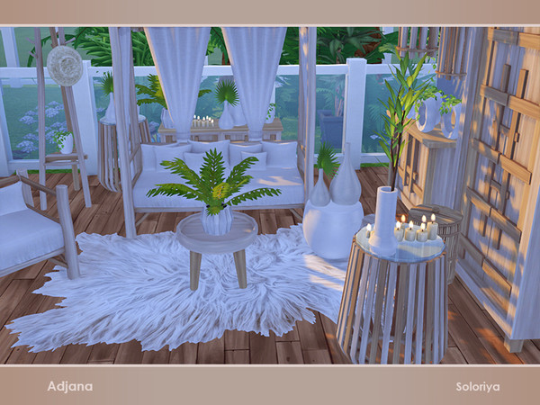Sims 4 Adjana living room set by soloriya at TSR