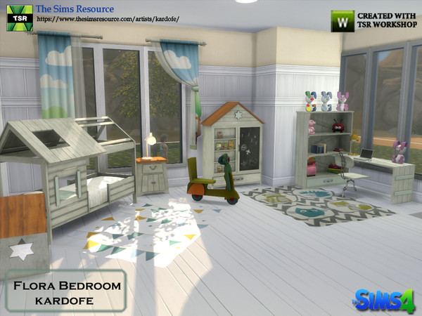 Sims 4 Flora Bedroom by kardofe at TSR