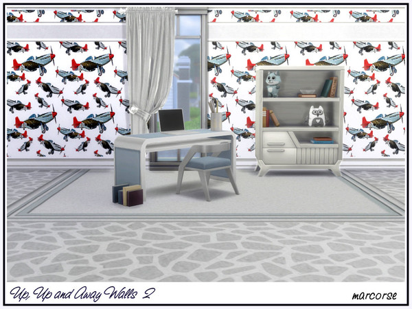 Sims 4 Up, Up and Away Walls by marcorse at TSR