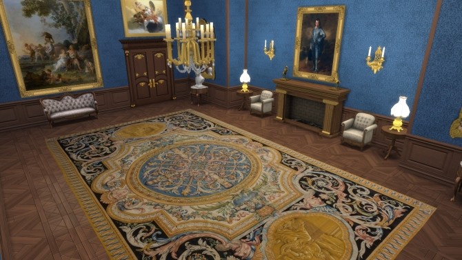 Sims 4 XVIIth century rug by TheJim07 at Mod The Sims