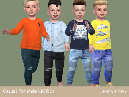 Casual For Male Kids P01 by jeremy-sims92 at TSR » Sims 4 Updates