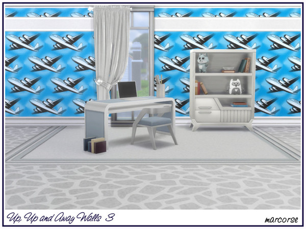 Sims 4 Up, Up and Away Walls by marcorse at TSR