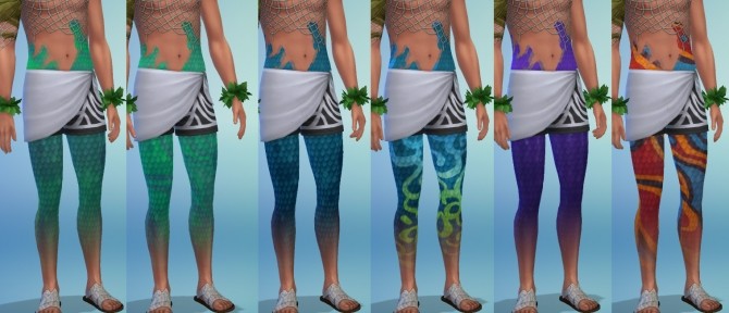 Sims 4 Leg scales for mermaids + chest scales for male by Karine78 at Mod The Sims