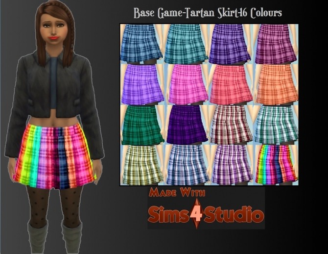 Sims 4 Pleated Skirt 16 Recolours by wendy35pearly at Mod The Sims