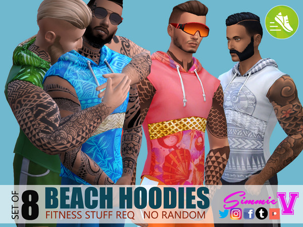 Sims 4 Beach Hoodies by SimmieV at TSR