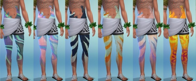Sims 4 Leg scales for mermaids + chest scales for male by Karine78 at Mod The Sims
