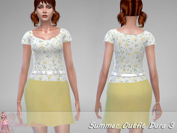 Sims 4 Summer Outfit Dara 3 by Jaru Sims at TSR