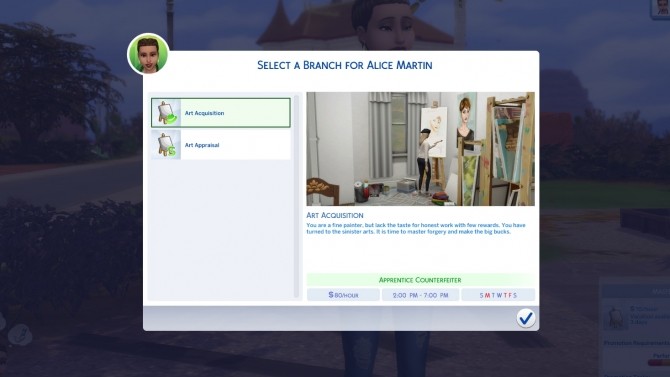 Sims 4 Art Appraiser Career TS3 conversion by Dero at Mod The Sims