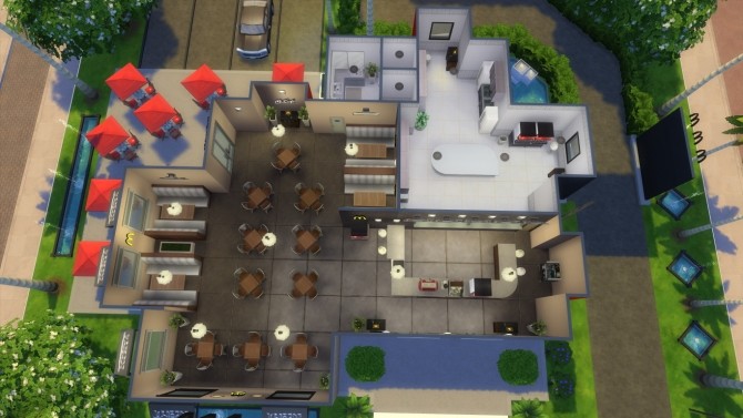Sims 4 Magnolia Promenade renovation #5 McDonalds by iSandor at Mod The Sims